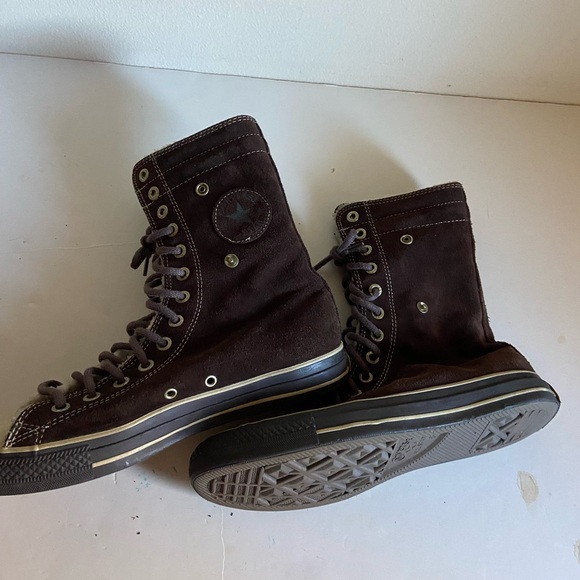 Converse all star Brown High-Top Suede Sneakers 8.5 - Picture 5 of 10